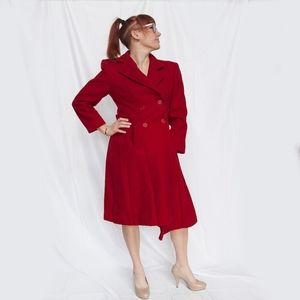 Gorgeous Evan Picone red Wool coat